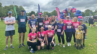 George Hay hit the streets of Cambridge City Centre to complete Race for Life 2024